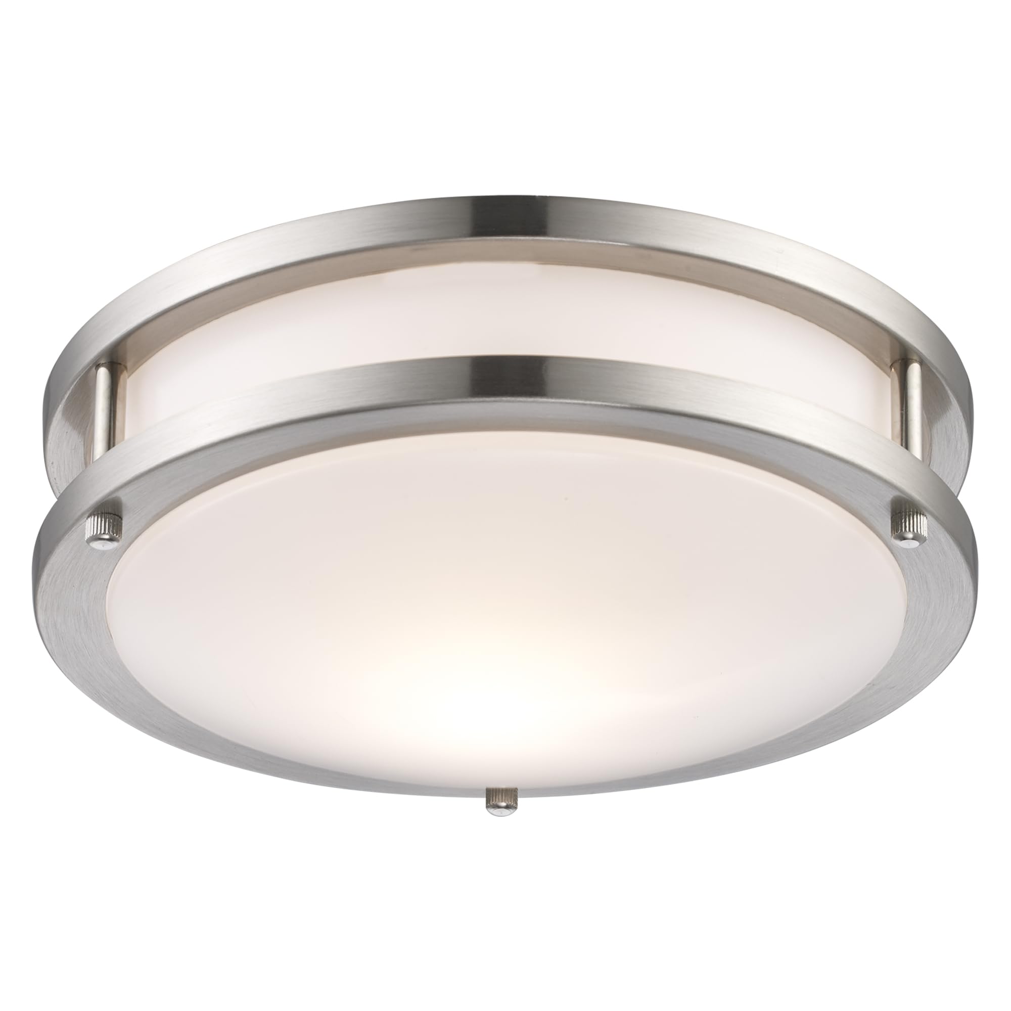 Sunveil Flush Mount Ceiling Light Brushed Nickel 9.5 Inch