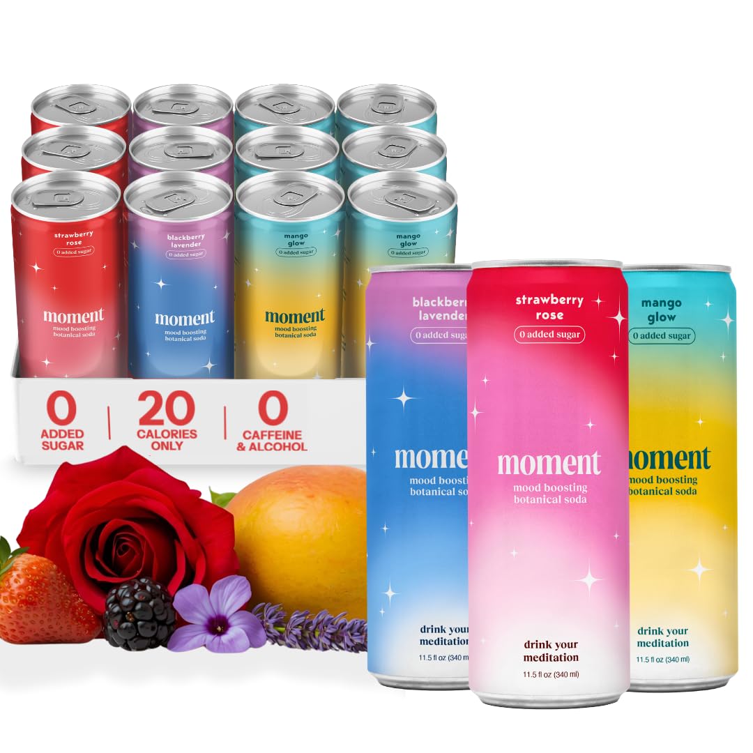 Moment Botanical Sparkling Soda Variety 12-Pack