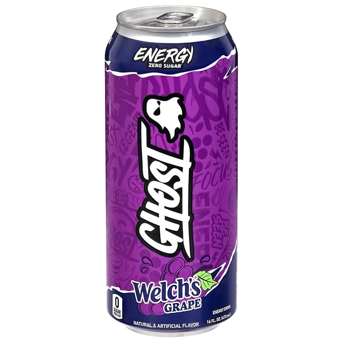Ghost, Welch's Grape Energy Drink, 16 Fl Oz