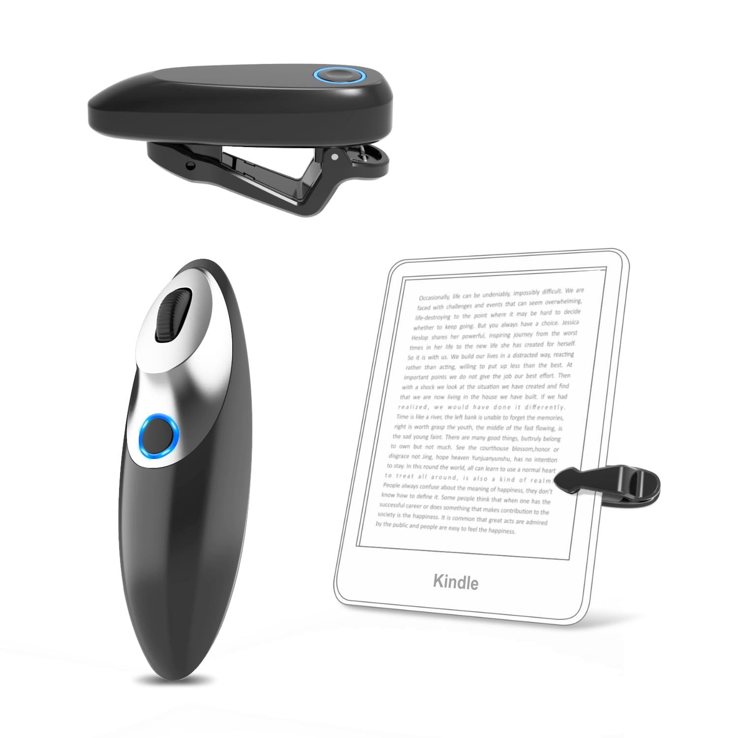 Remote Control Page Turner for Kindle Paperwhite Oasis Kobo eBook Readers,Mute Scroll Wheel Clicker,Remote Scrolling for TikTok,Remote Shutter for Taking Photos and Videos,Supports iPhone,iPad,Android