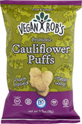 Vegan Rob's Plant Based Probiotic Cauliflower Puffs Certified Gluten Free Kosher(OU) Kosher 3.5 oz, 3.5oz
