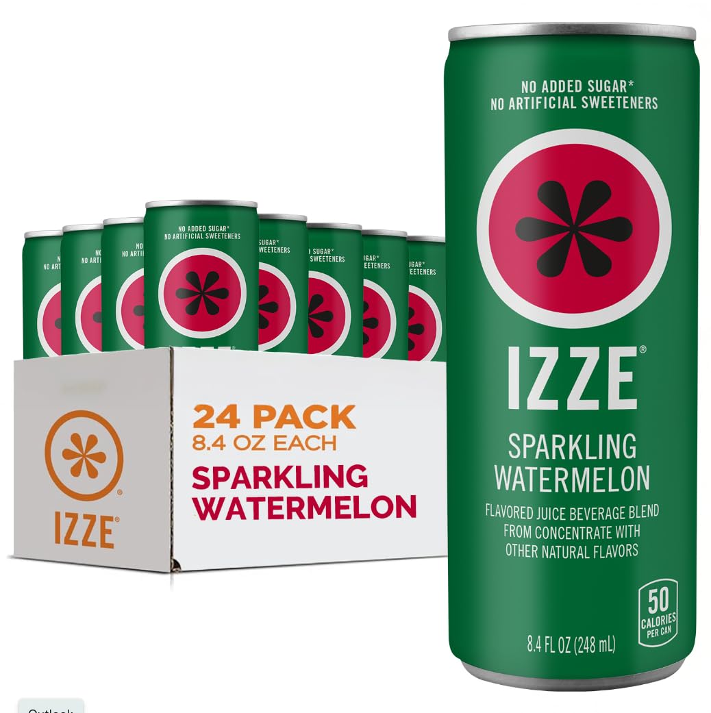 IZZE Sparkling Watermelon Juice 8.4oz Cans 24-Pack