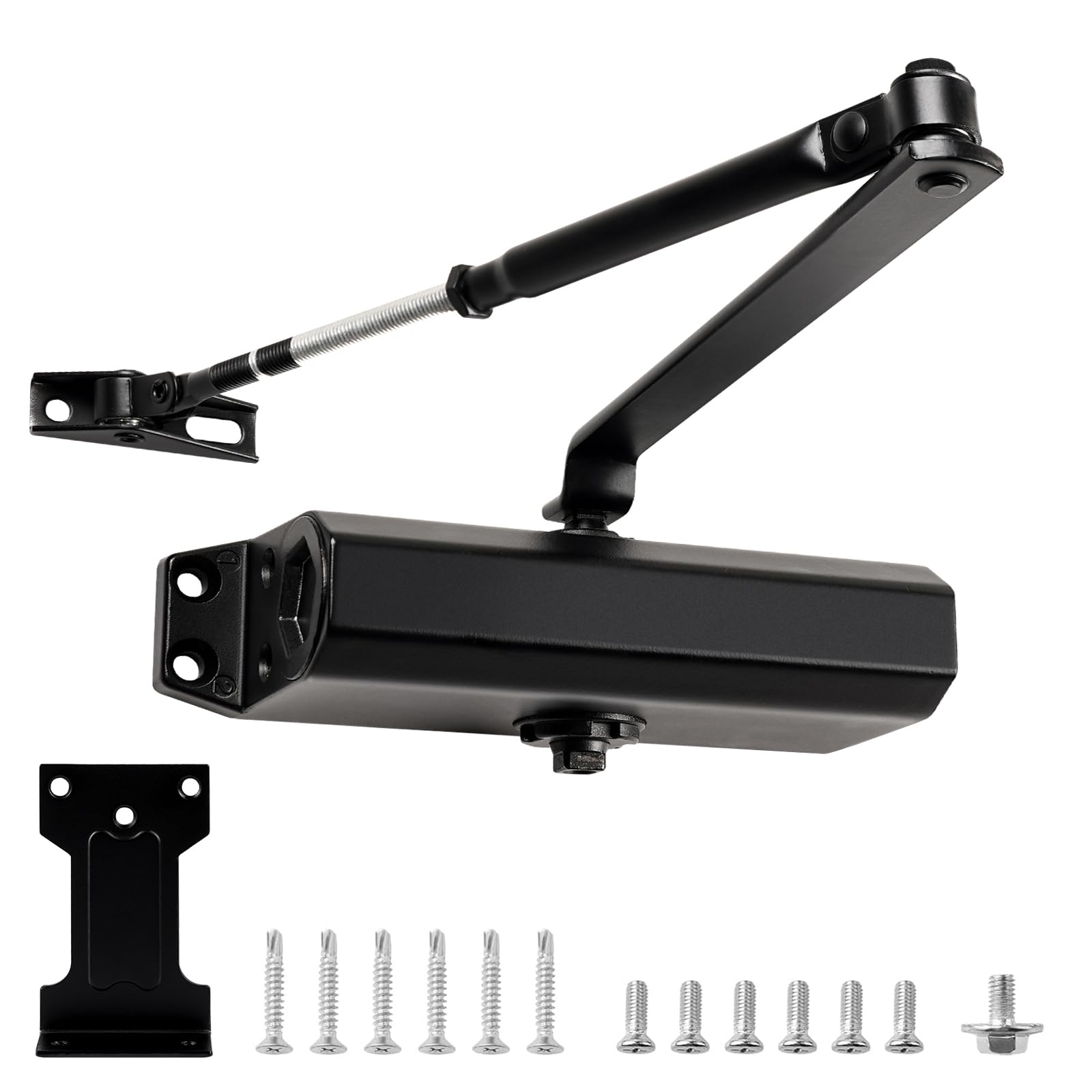 Commercial Residential Door Closer Black Heavy Duty