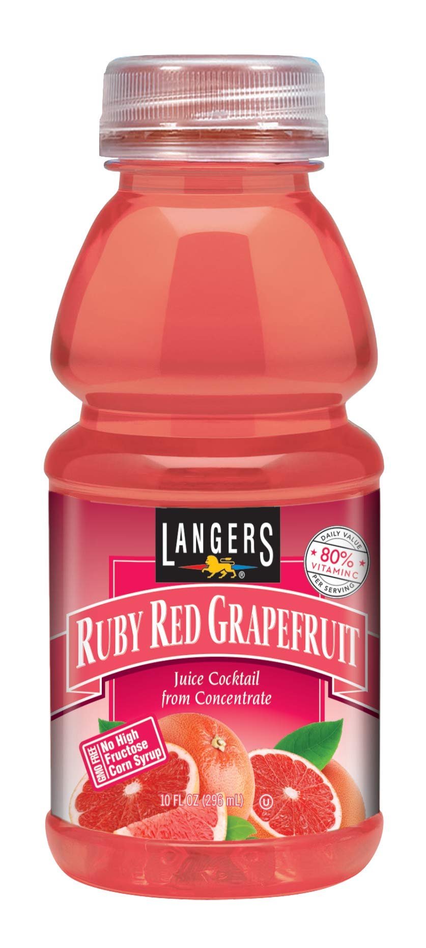 Langer's Ruby Red Grapefruit Juice Cocktail 10oz 12 Pack