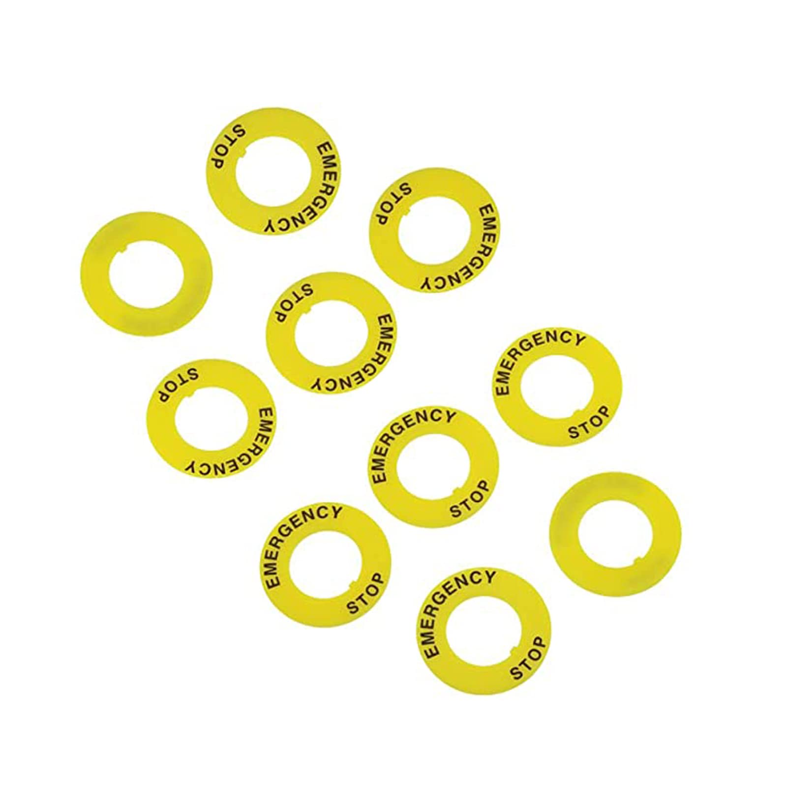 YQBOOM Emergency Stop Push Button Signs 10 Pack