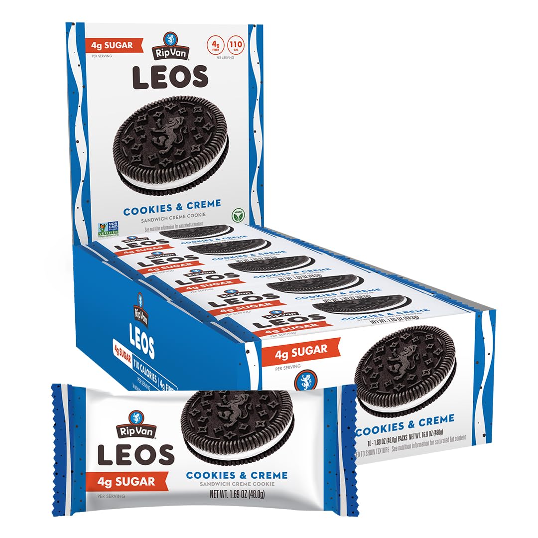 Rip Van LEOs Cookies Cream Sandwich Cookies 40 Count