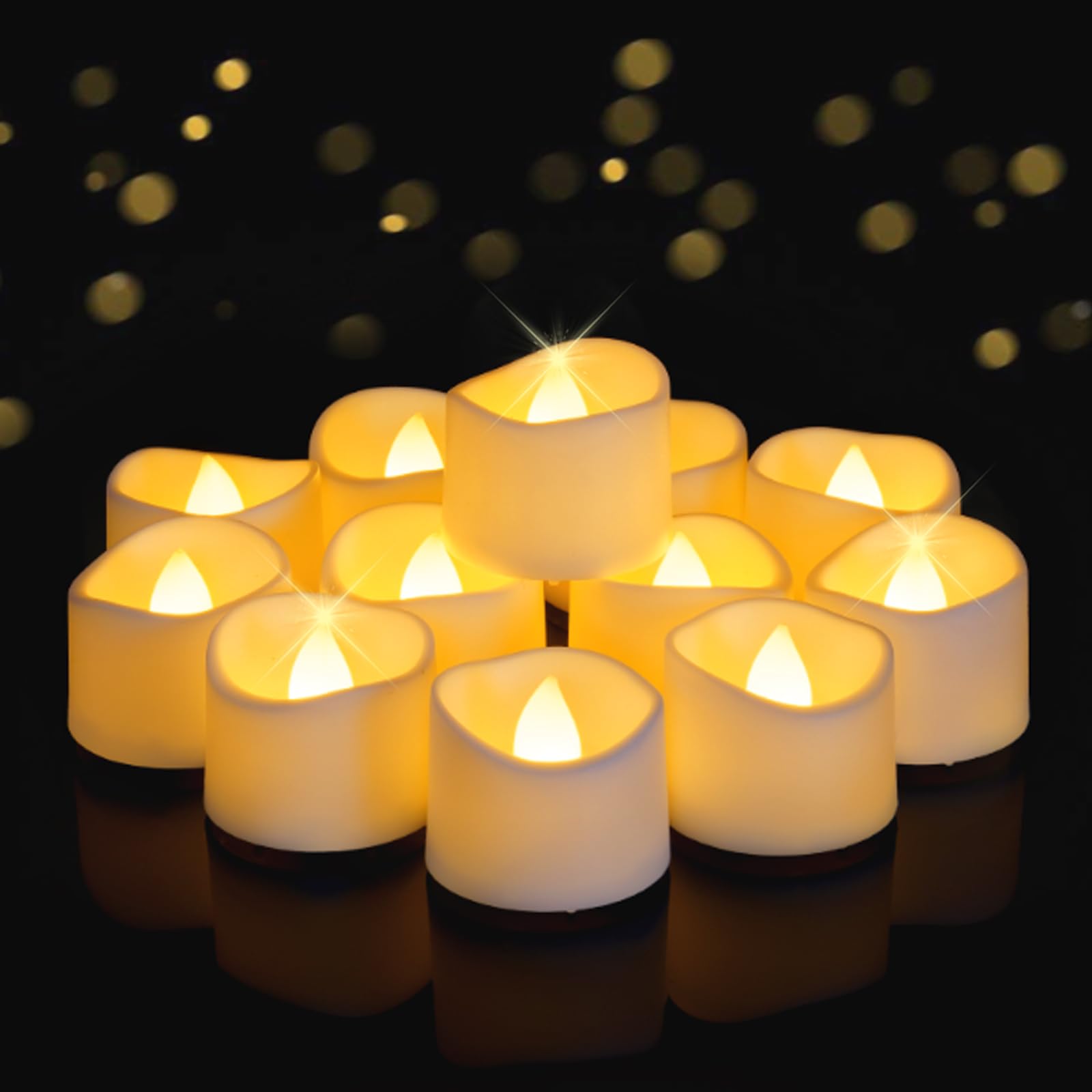 Raycare Battery Operated Tea Lights White 24-Pack