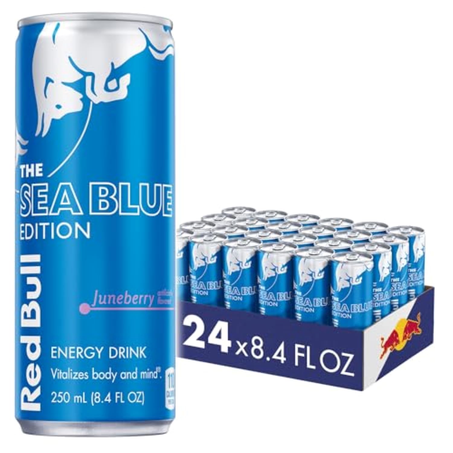 Red Bull Sea Blue Edition Energy Drink, 8.4 Fl Oz Can, 24 Pack