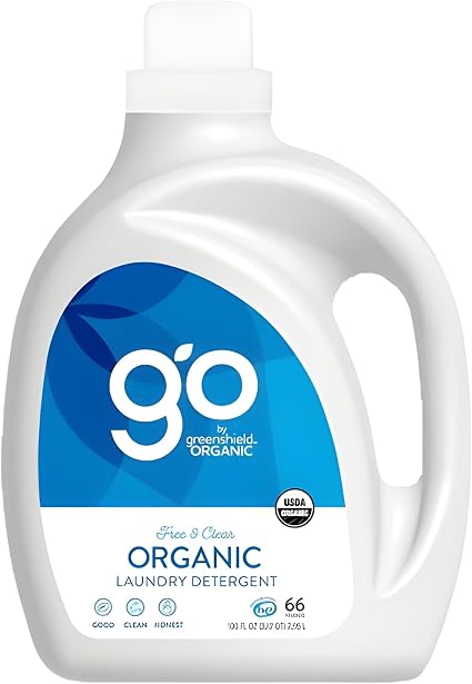 Go by Greenshield Organic Laundry Detergent, Free & Clear, USDA Certified Organic 100 oz