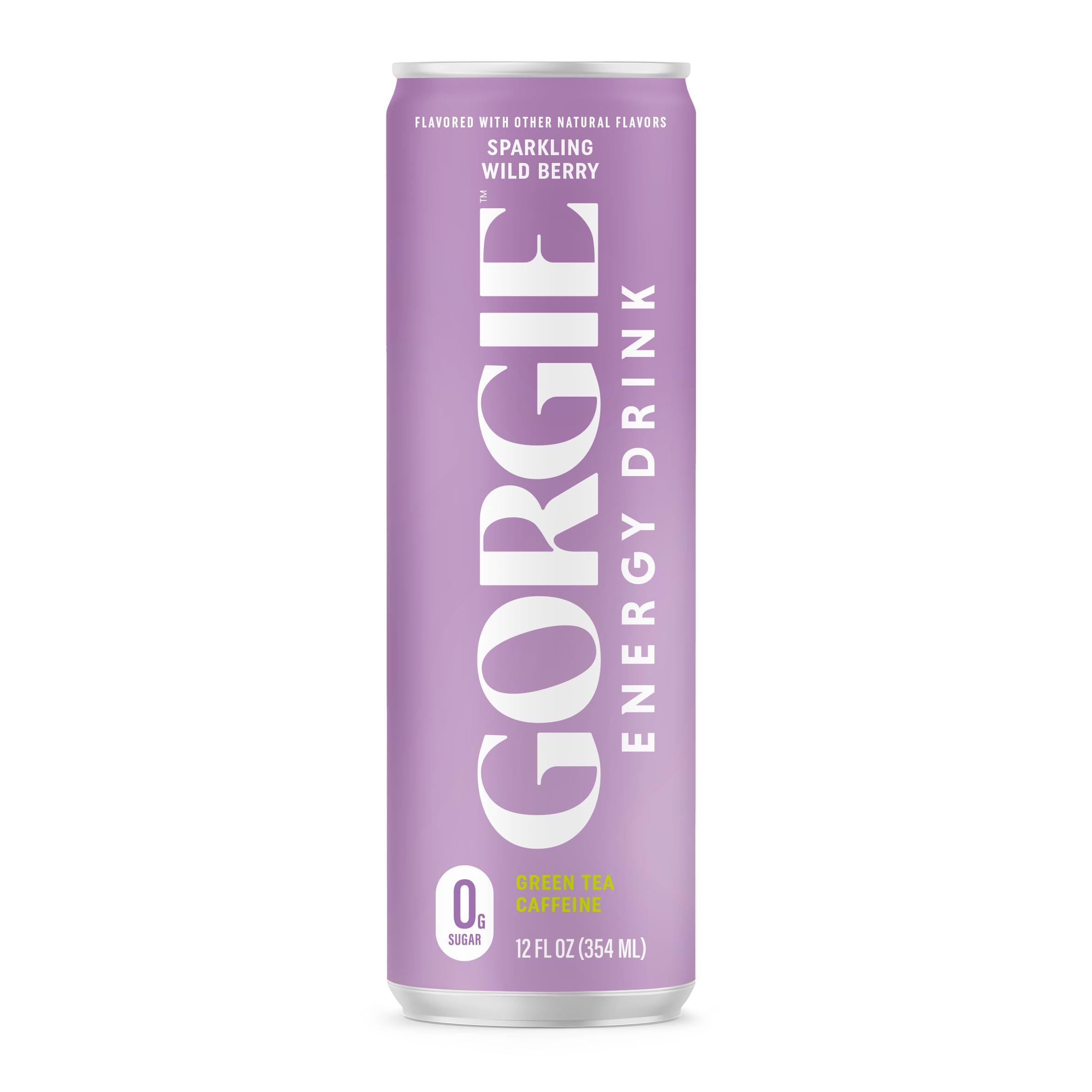 GORGIE Sugar Free Natural Energy Drinks, Wild Berry 12 Fz - Healthy Energy Drinks - Natural Coffee Replacement with Green Tea Caffeine and Biotin - 150mg Caffeine, Vegan, & Low Calorie