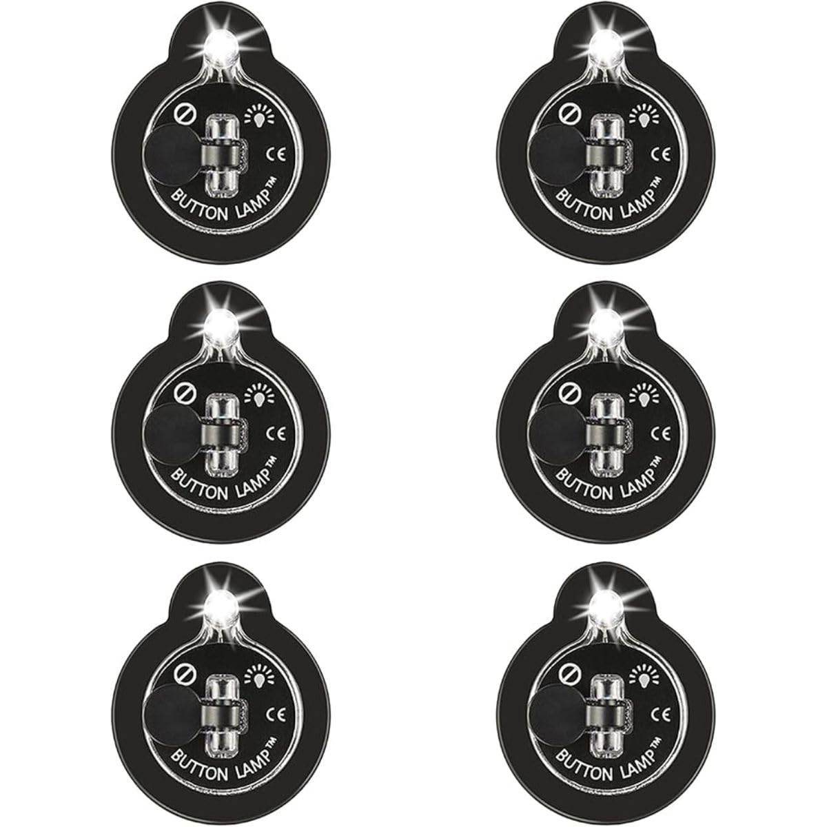 Panther Vision Button Lamp Adhesive LEDs 6-Pack