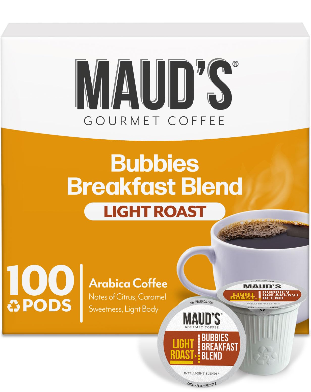 Maud's Breakfast Blend Coffee Pods 100 Count