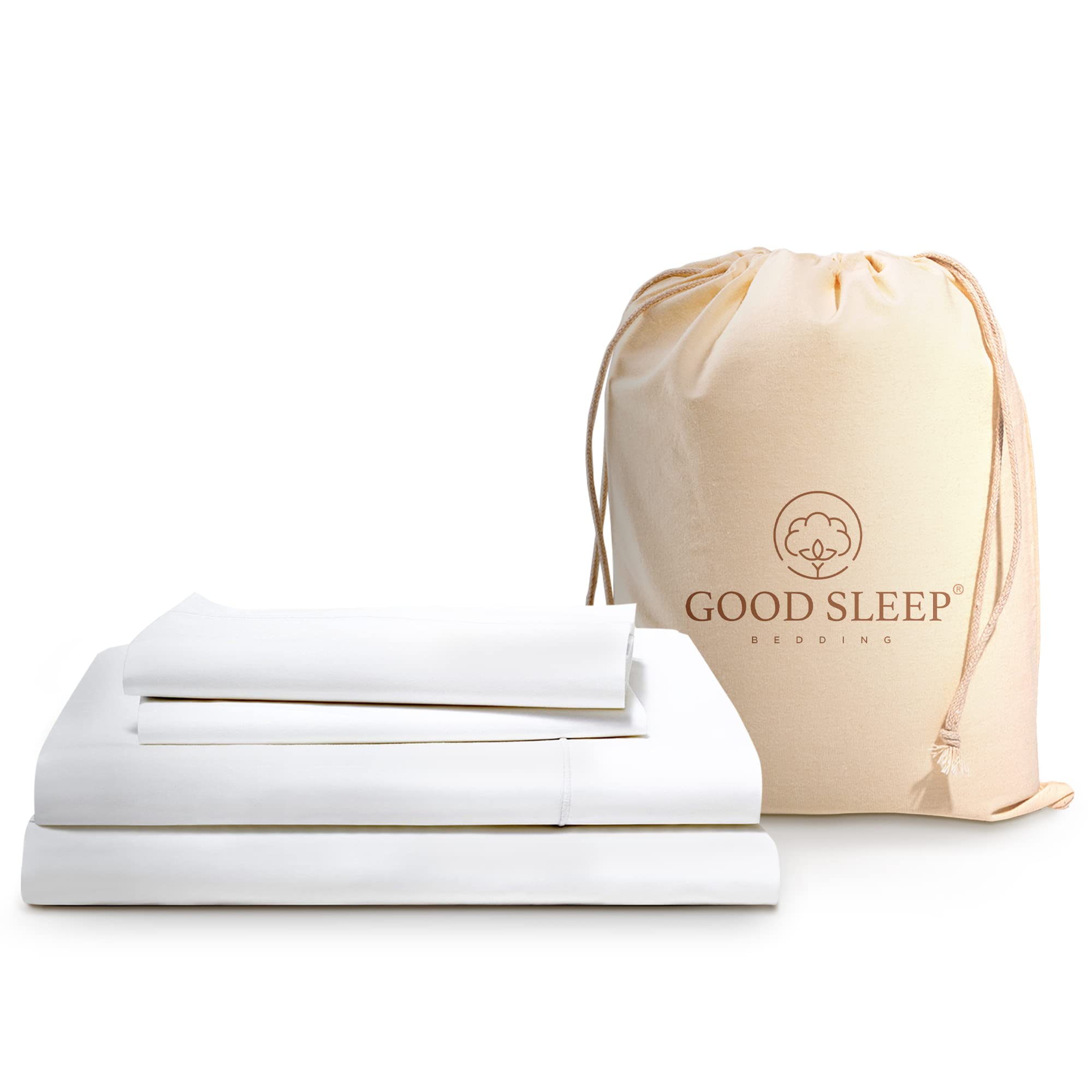 Good Sleep Egyptian Cotton King Sheets White