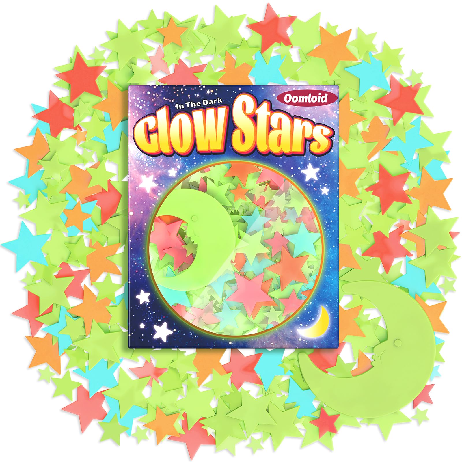 Oomloid Glow in Dark Stars Ceiling Stickers 201-Pack