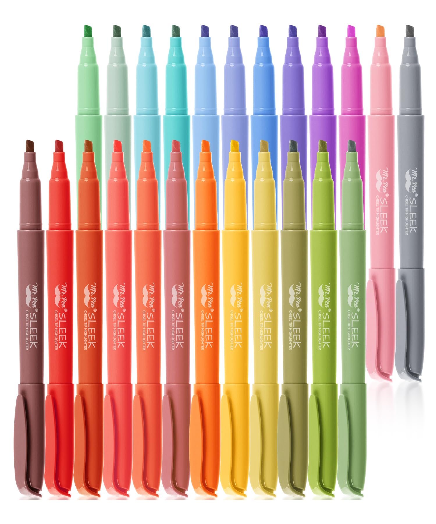 Mr. Pen Pastel Highlighters 24-Pack Assorted