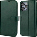 Bocasal Wallet Case for iPhone 14 Pro Max, RFID Blocking Magnetic Flip Case with Card Slots Holder Kickstand Wrist Strap, PU Leather Folio Shockproof Protective Cover 6.7 Inch (Green)