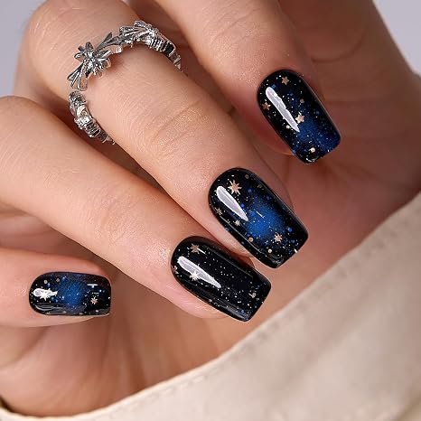 CurvLife Gel  Starry Sky Themed Press On Nails 32-Nails