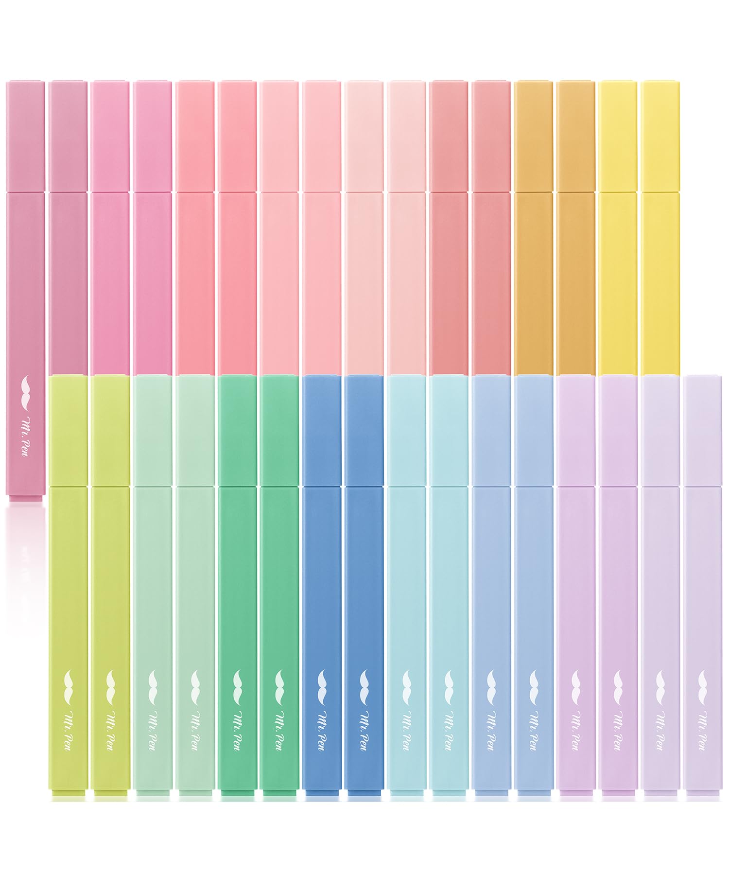 Mr. Pen Aesthetic Pastel Highlighters 32-Pack