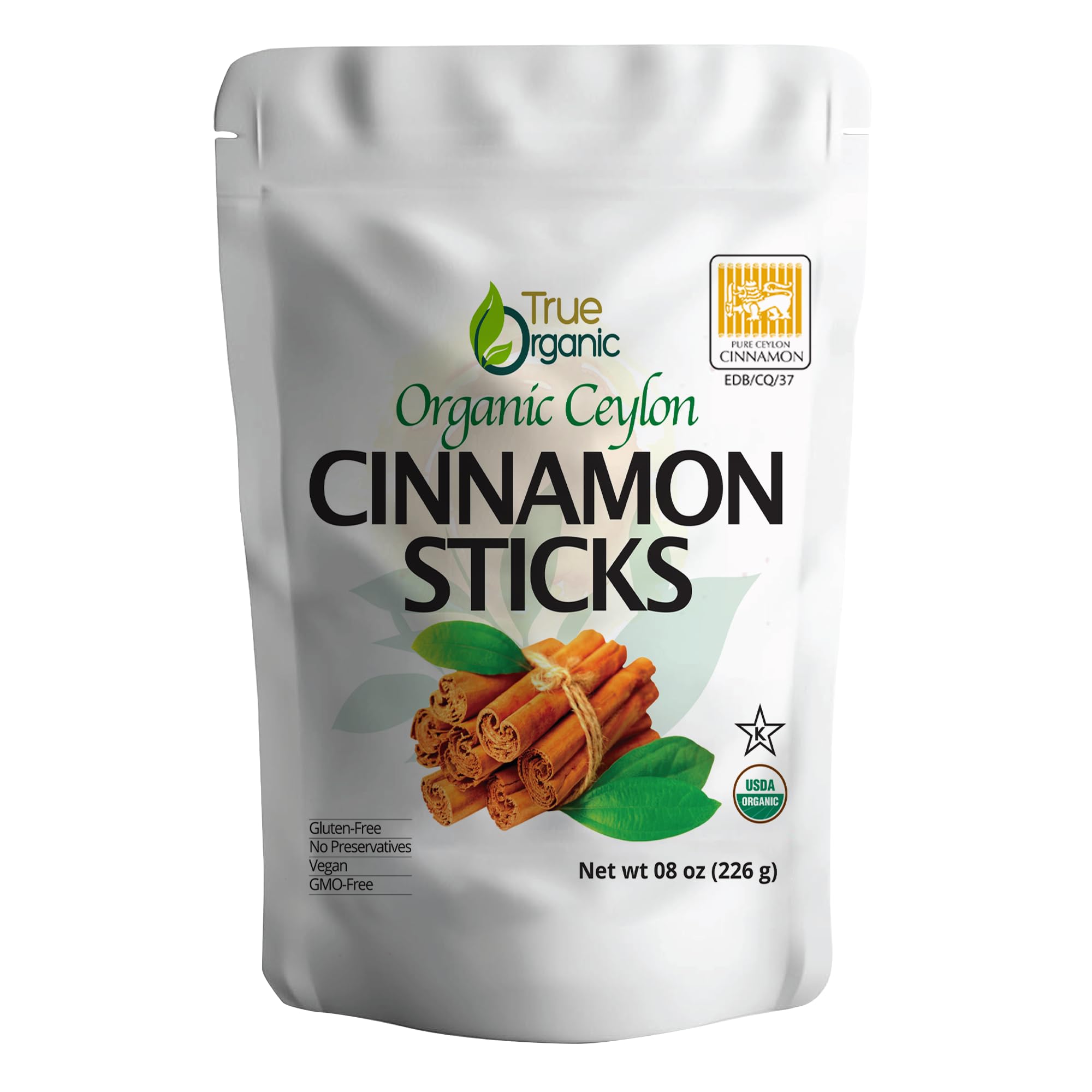 True Organic Ceylon Cinnamon Sticks Premium Grade 8oz