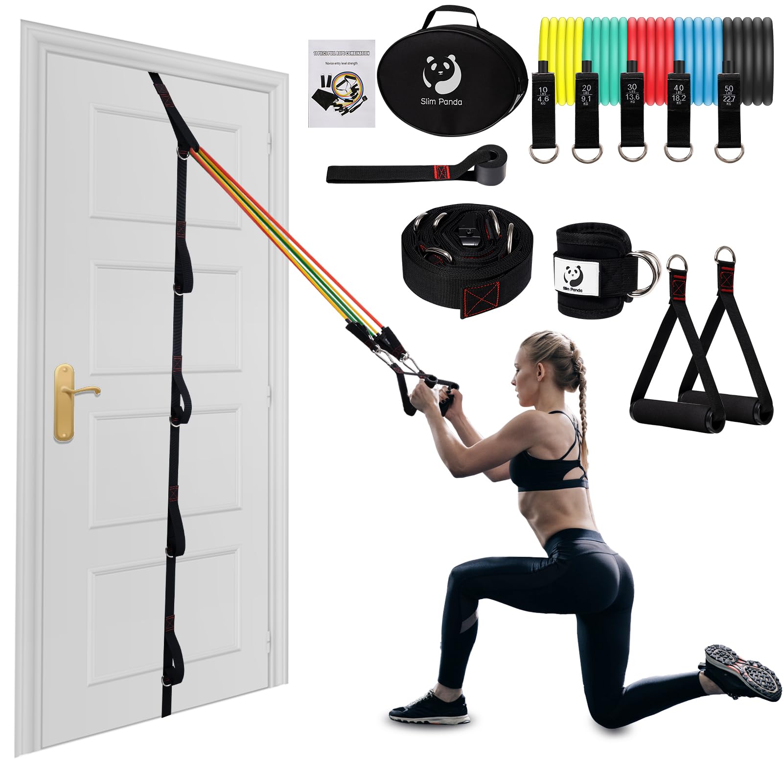 Slim Panda Multi Point Door Anchor Strap Resistance Bands