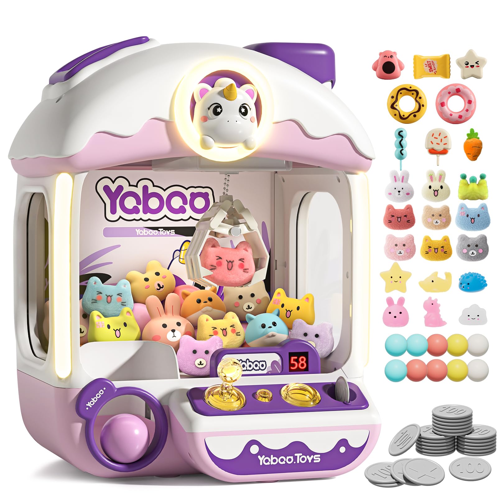 Large Unicorn Claw Machine Candy Prize Dispenser