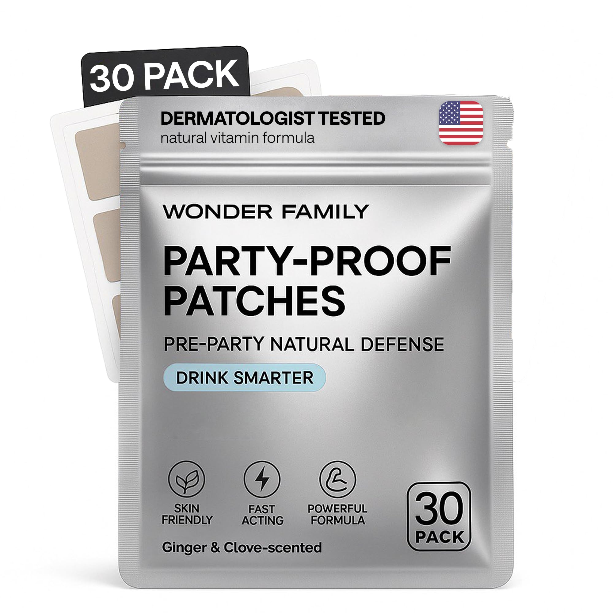 Recovery Grey Morning Relief Patches 30 Pack