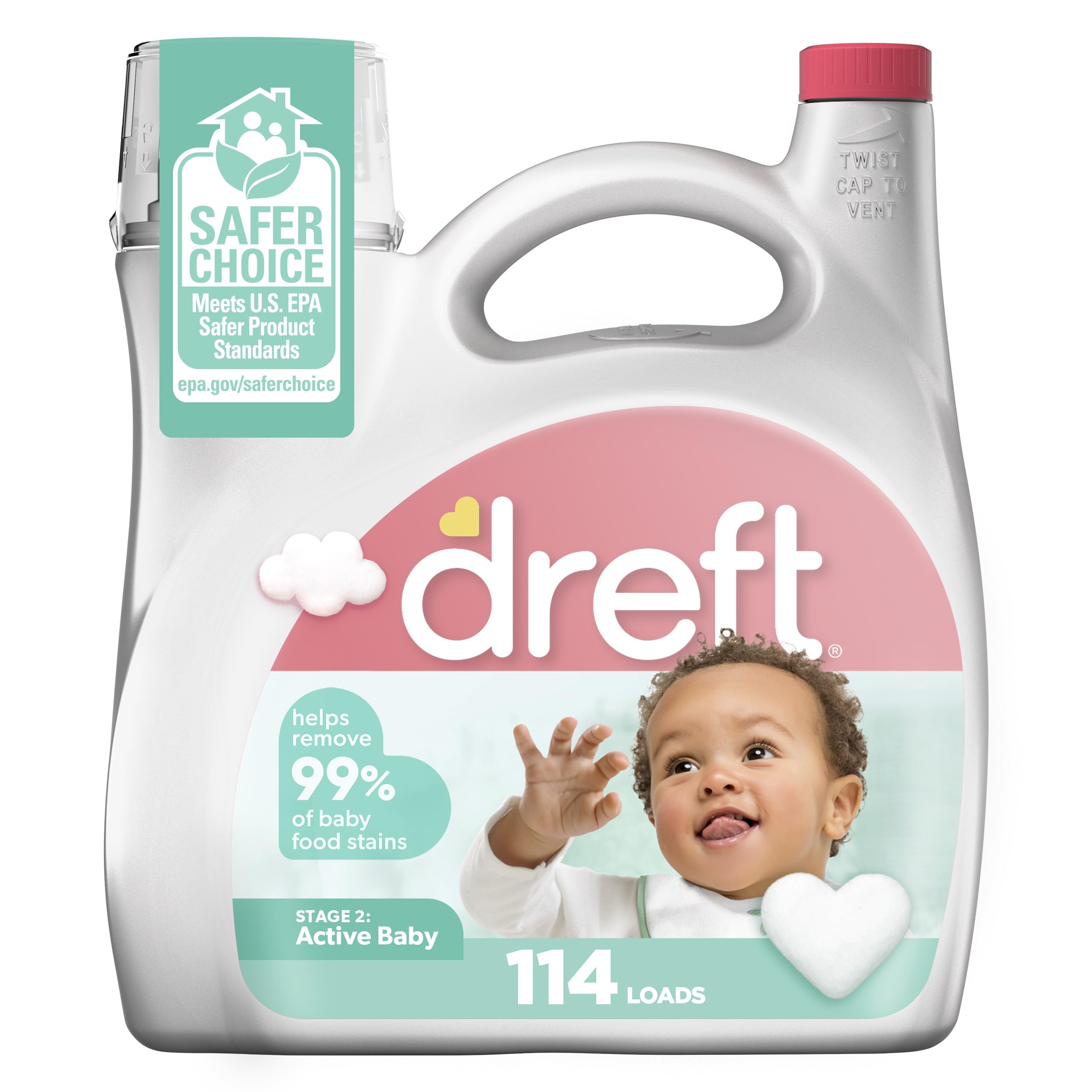 Dreft Stage 2 Baby Stain Remover Detergent 114 Loads