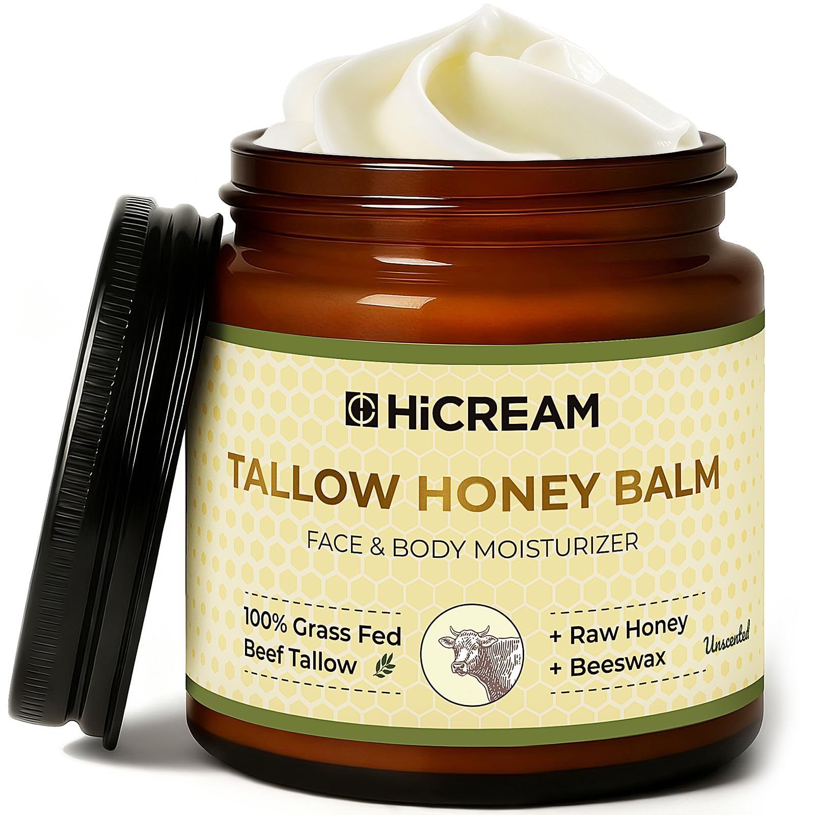 Hicream Grass-Fed Beef Tallow Honey Balm
