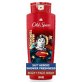 Old Spice Body Wash for Men, Superman: Man of Tomorrow, 3X Defense, 24/7 Shower Fresh with Lasting Scent, Cleansing 2-in-1 Body & Face Wash, Smell Like a Hero, Bright Citrus and Cosmos Scent, 24 oz