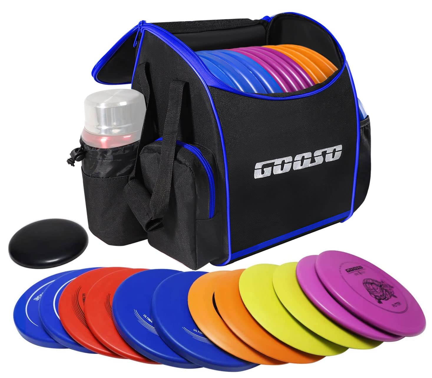 GOOSO Beginner Disc Golf Set with Bag 12 Discs