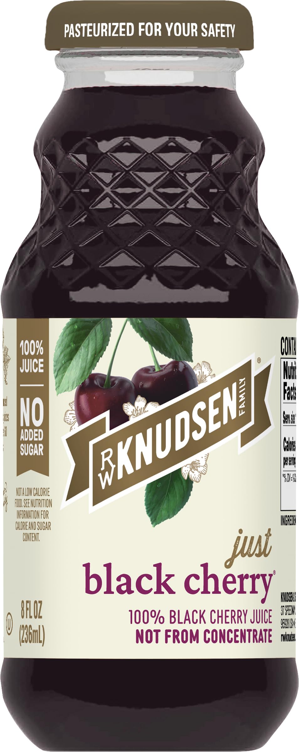 R.W. Knudsen Just Black Cherry Juice, 8 fl oz (12 Pack)
