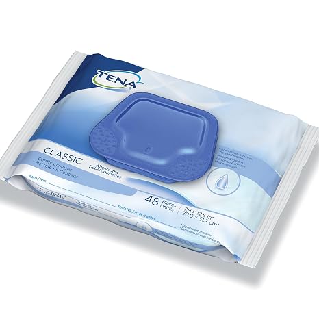 TENA Proskin Ultra Adult Wipe  Fresh & Clean For Everyday Personal Cleaning 7.9x12.5in/20x31.7cm 48 count