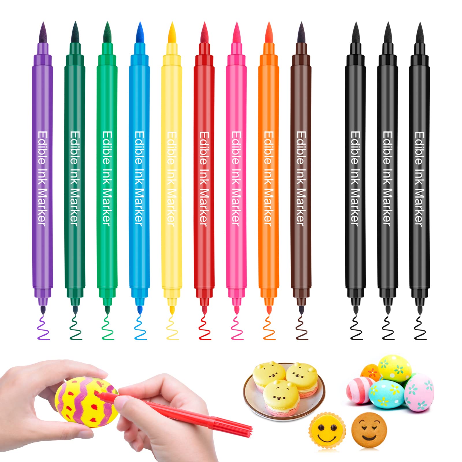 Food Coloring Pens Double Sided Edible Markers 12 Pack