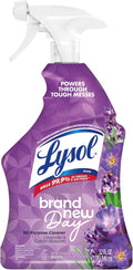 Lysol Spray limpiador multiusos, spray desinfectante multiusos, limpiador de cocina y baño, aroma a lavanda y flor de algodón, 32 onzas líquidas