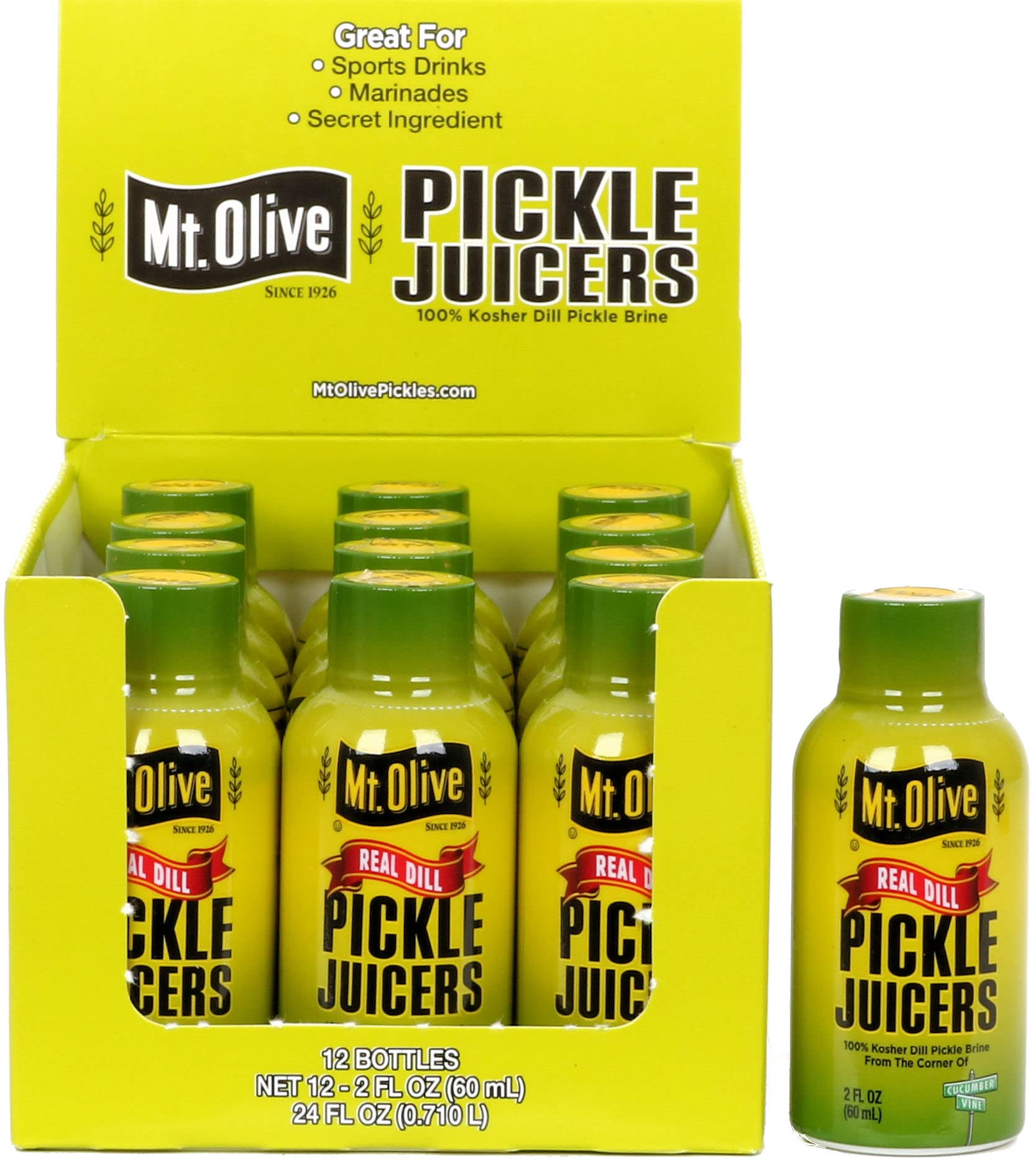 Mt. Olive Dill Pickle Brine 2oz 12 Bottles