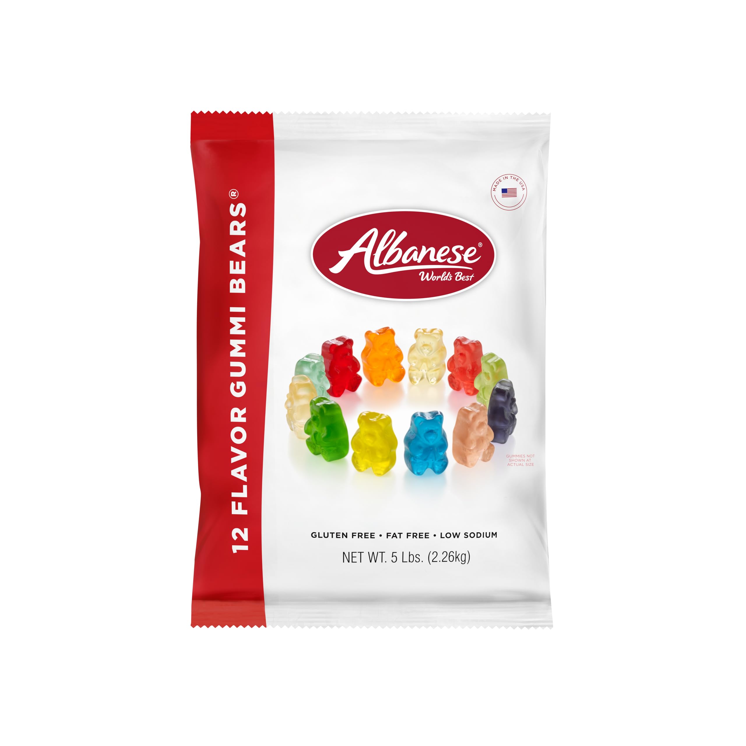 Albanese 12 Flavor Gummi Bears 5lb Bag
