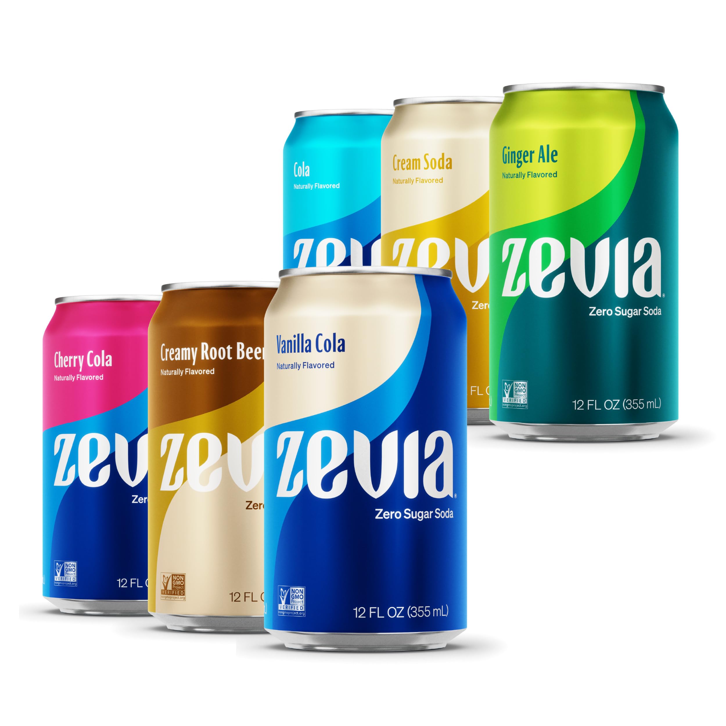 Zevia Nostalgic Variety Zero Sugar Soda 12oz Cans 24-Pack