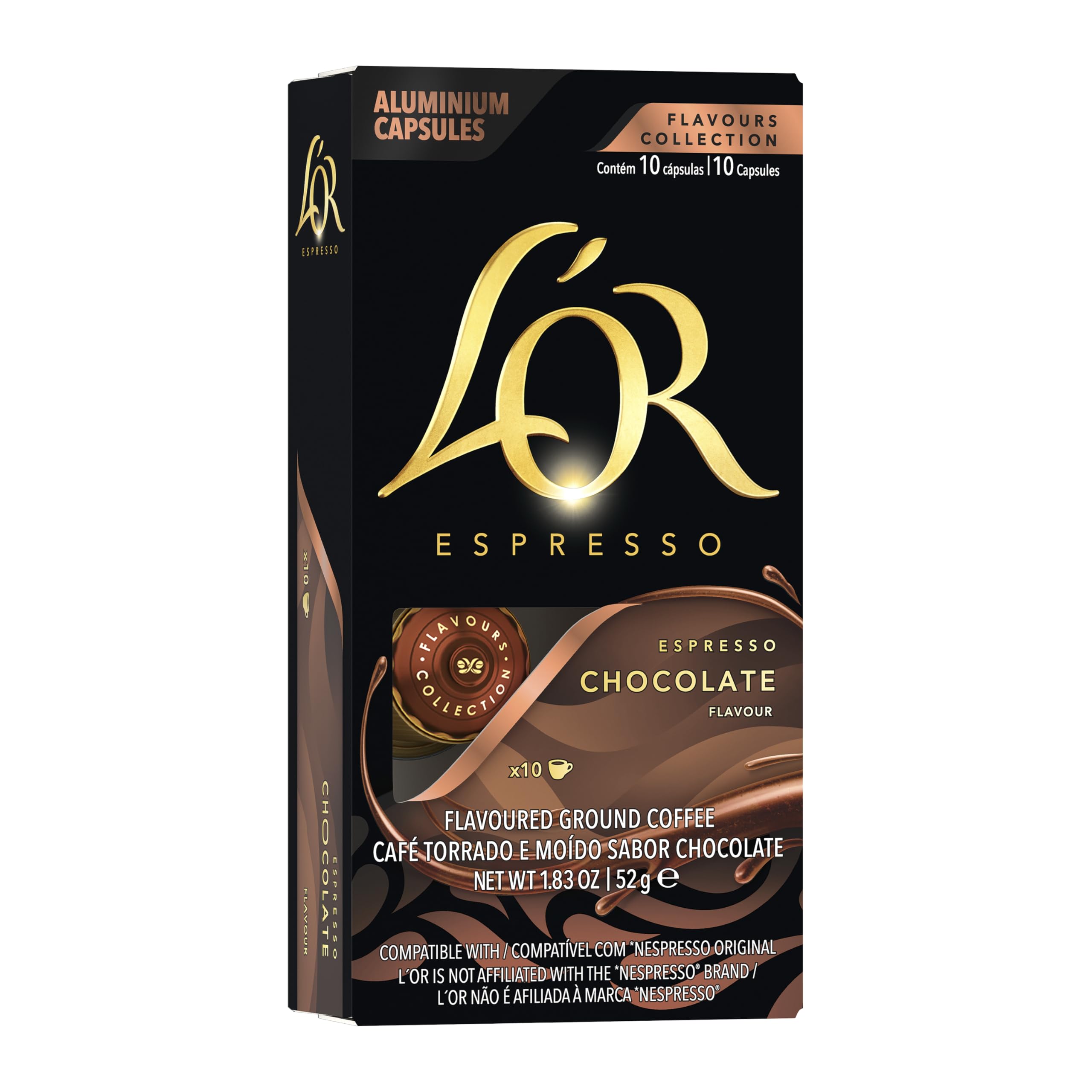 L'OR Chocolate Espresso Capsules 10 Count 10 Pack