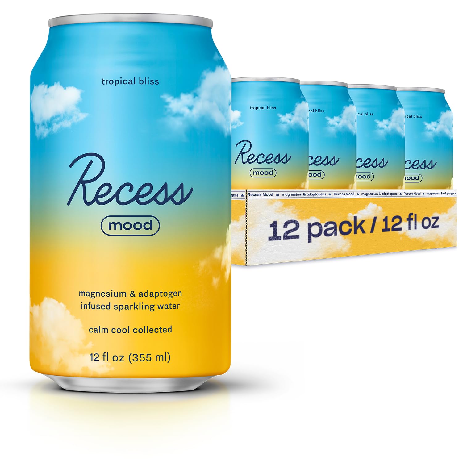 Recess Mood Tropical Bliss Magnesium Drink 12 Pack