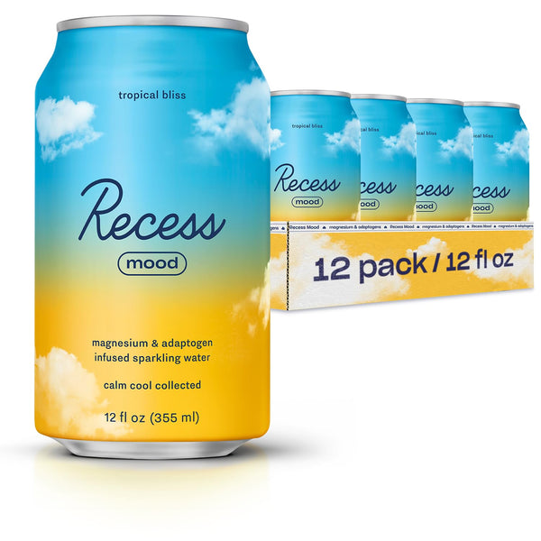 Recess Mood Magnesium & Adaptogen Drink, Relaxation Beverage, 12 Ounce