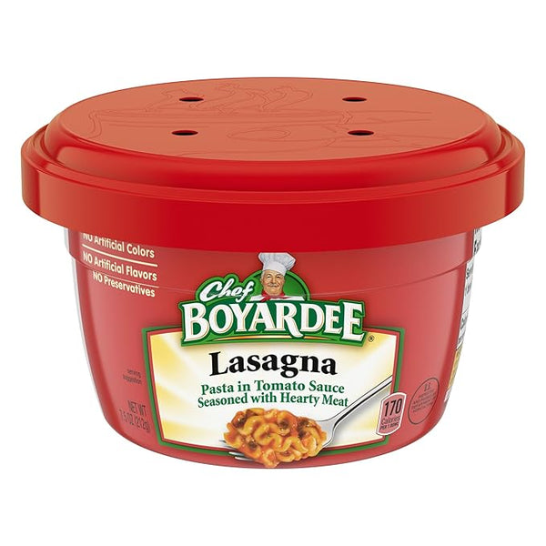 Chef Boyardee Lasagna Microwavable Bowl, 7.5 Oz Tub