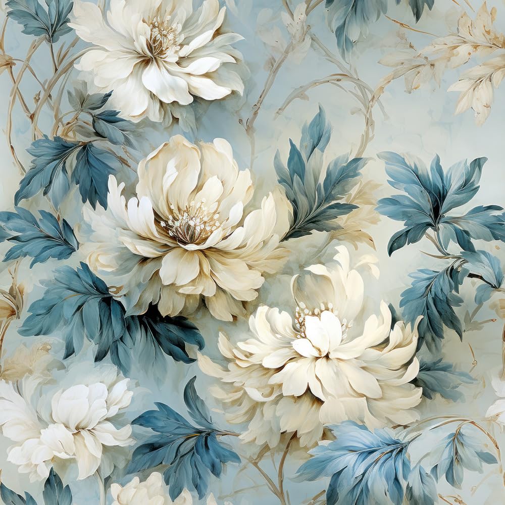 REDAMANCY Peony Floral Peel Stick Wallpaper