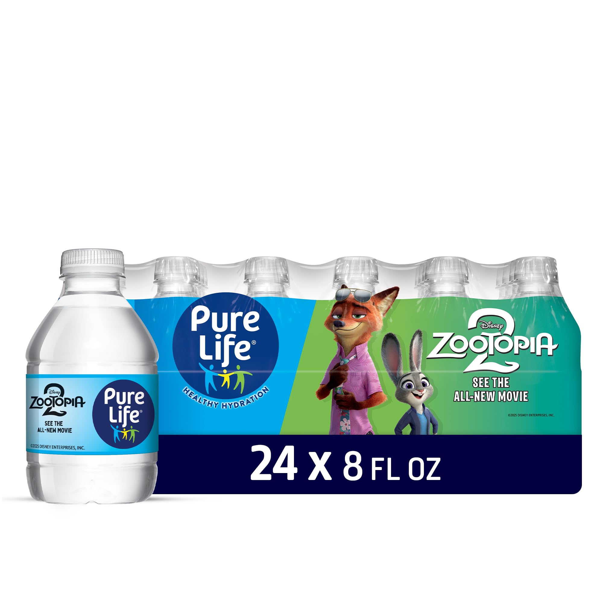Pure Life Purified Water Mini Bottles 8oz 24 Pack