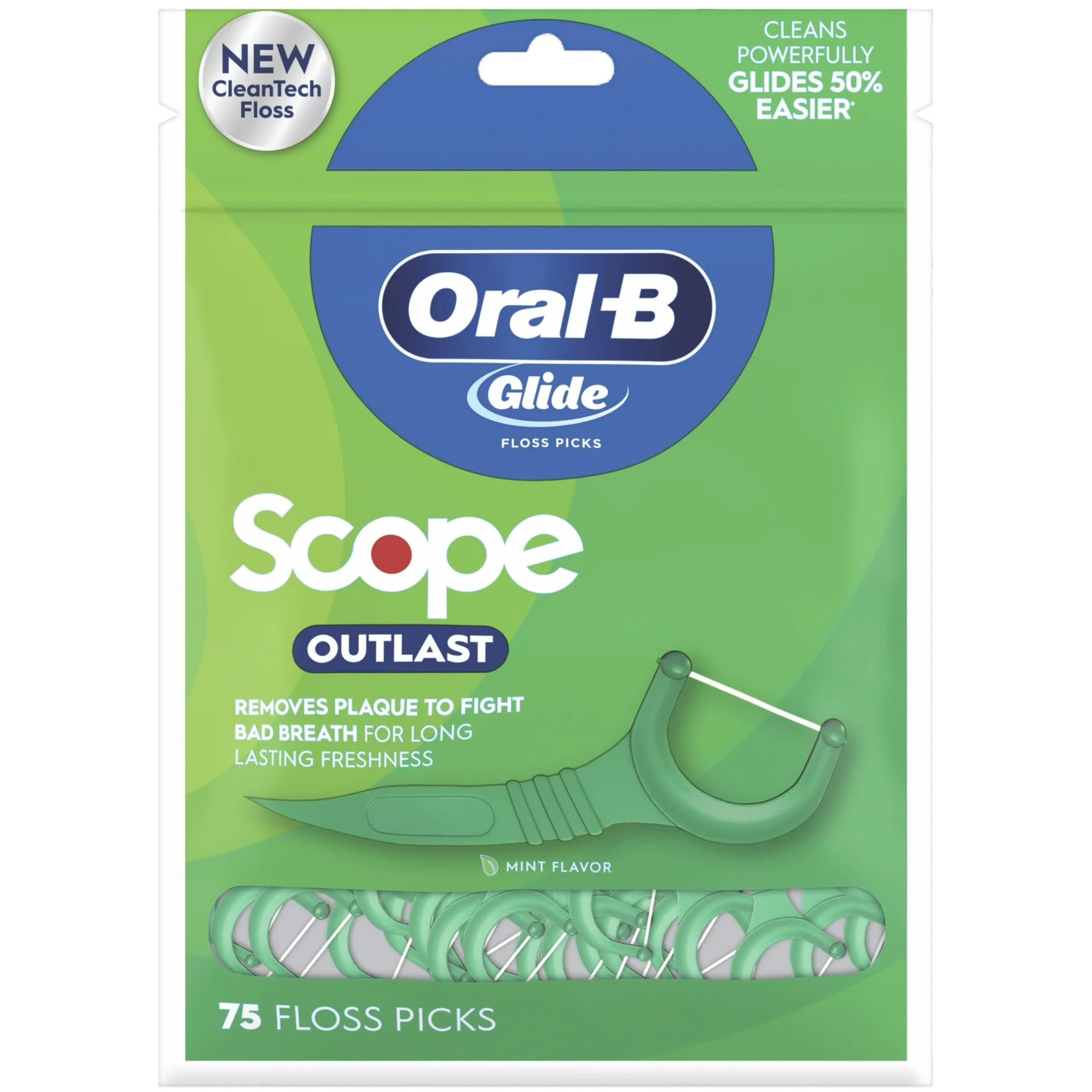 Oral-B Glide Scope Outlast Floss Picks 75ct