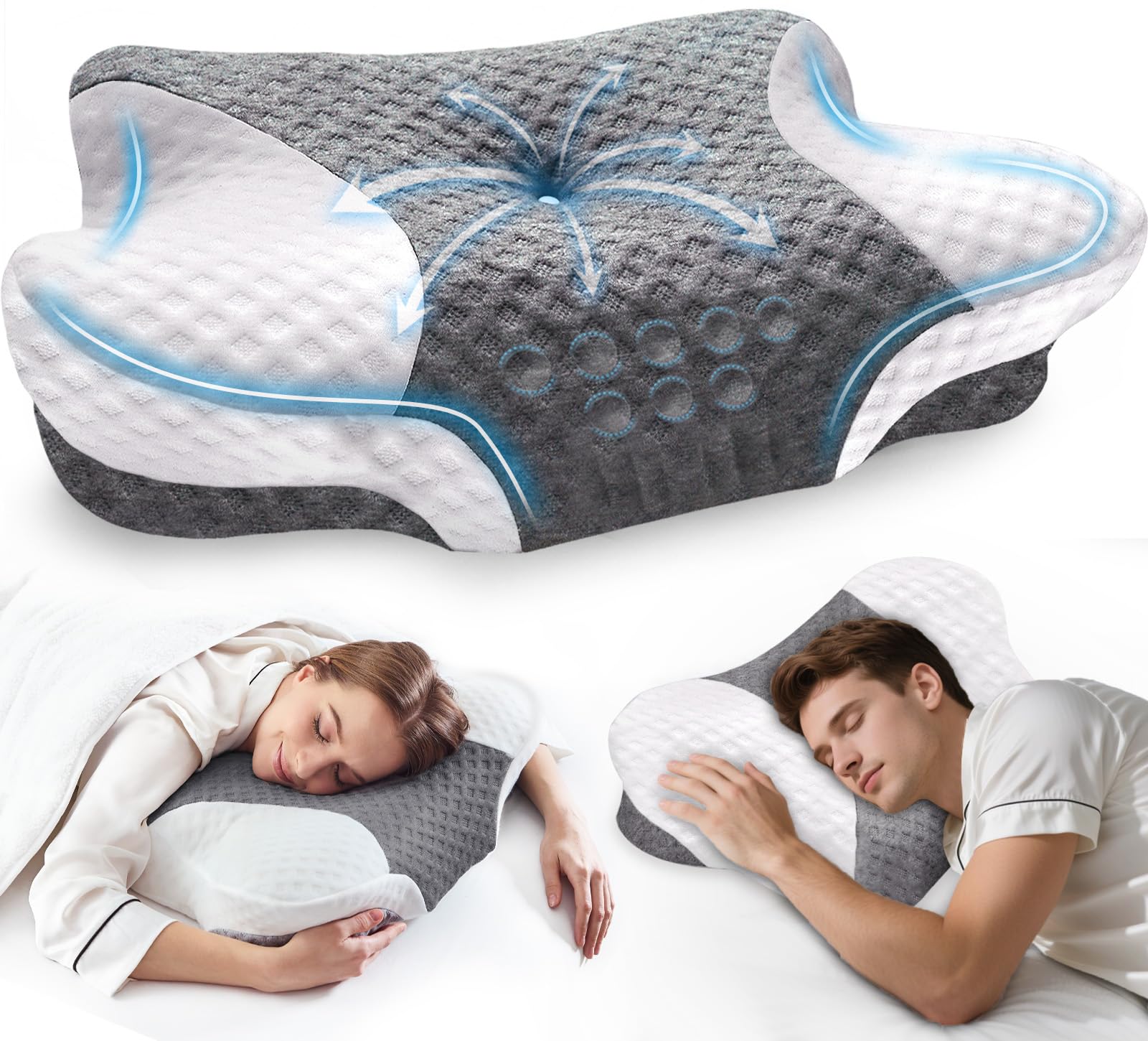 Adjustable Cervical Memory Foam Neck Pillow