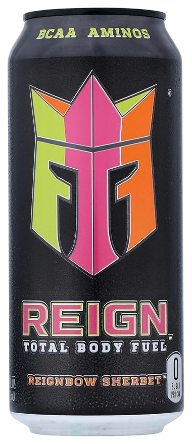REIGN Total Body Fuel, Reignbow Sherbet, Fitness & Performance Drink, 16 Fl Oz