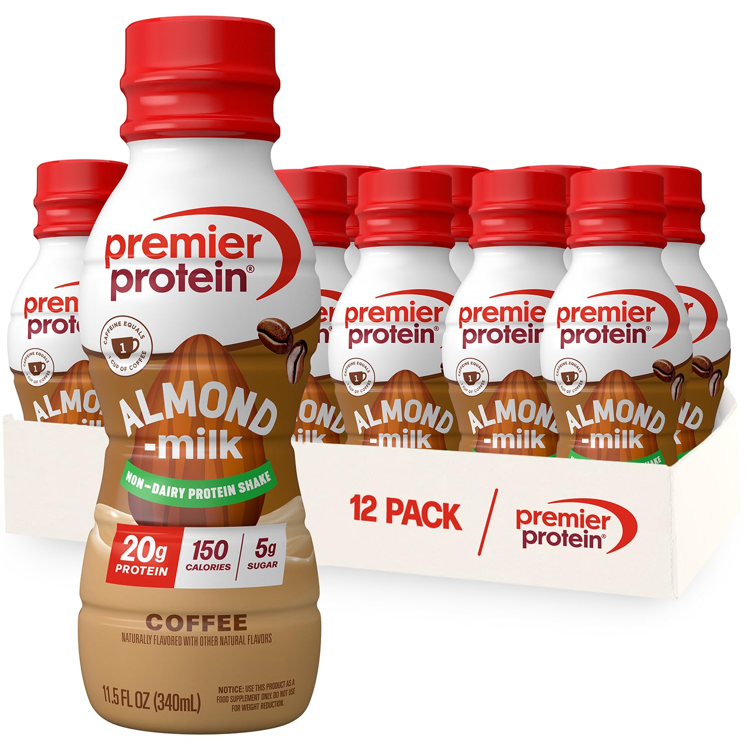 Premier Protein Almondmilk Coffee Shake 11.5oz 12-Pack