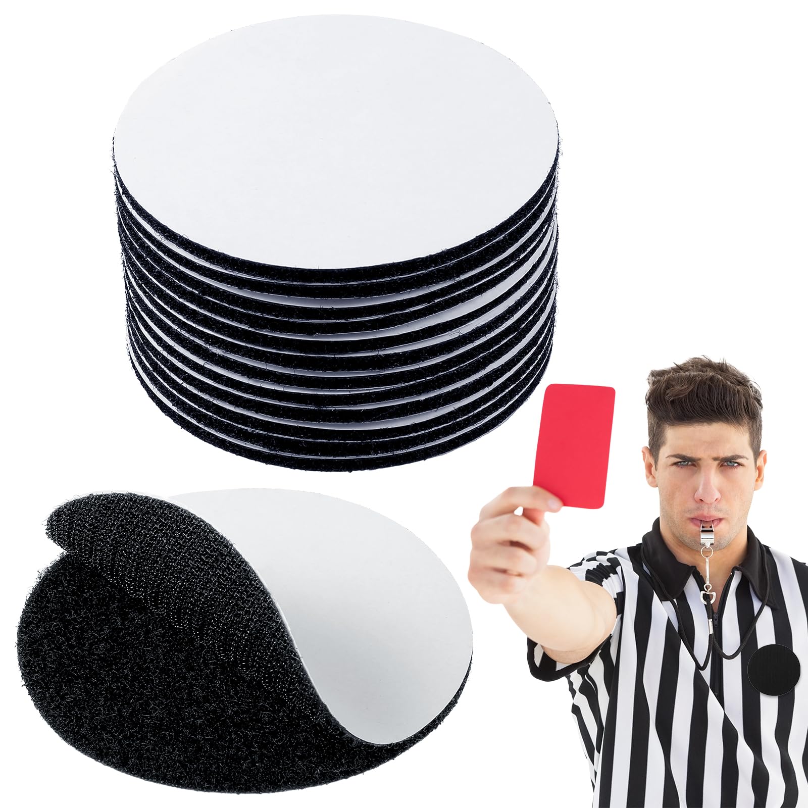 12-Pair 3-Inch Double-Sided Hook Loop Dots