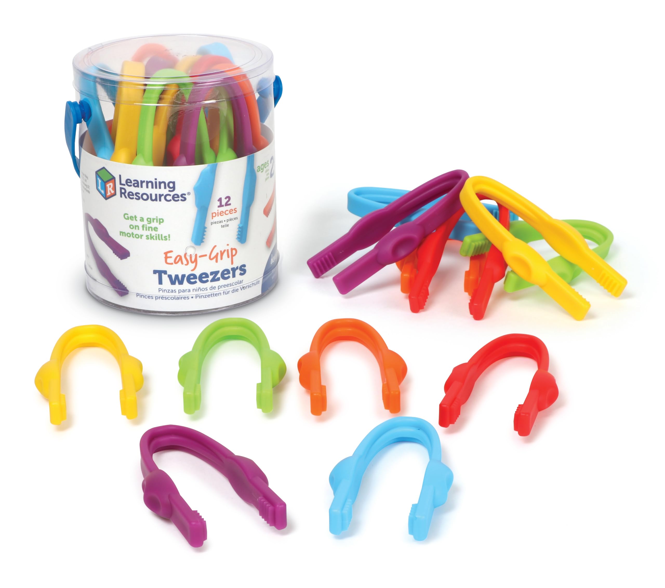 Learning Resources Easy-Grip Tweezers 12-Pack