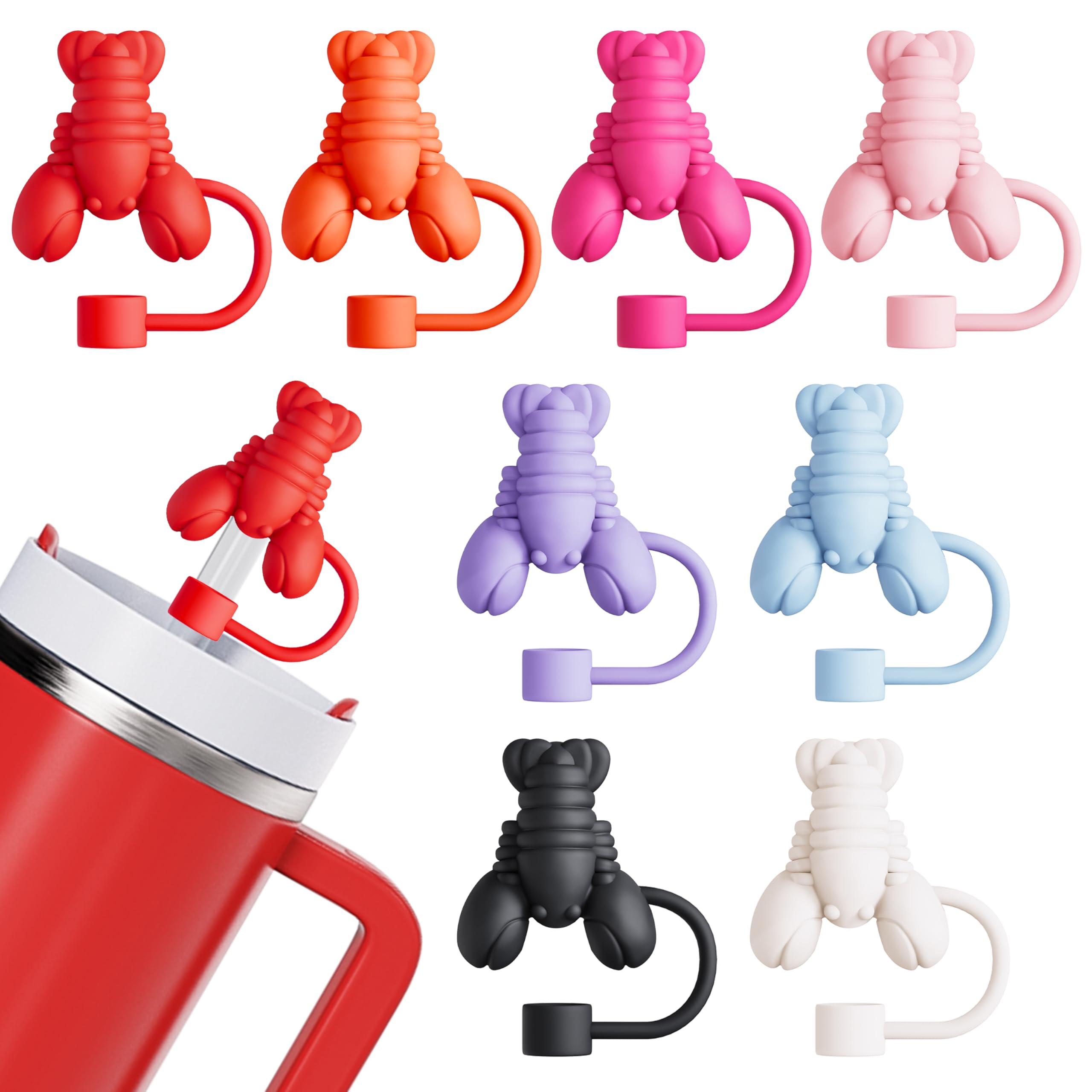 Stanley Straw Cover Toppers Silicone 8 Pack